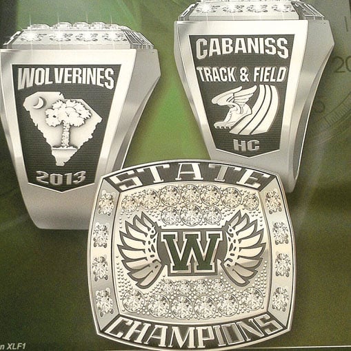 Track state clearance championship rings