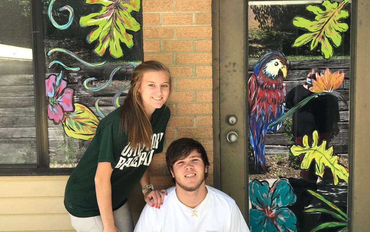 Abundance Of Affection Group Paints Images On Windows At Nursing