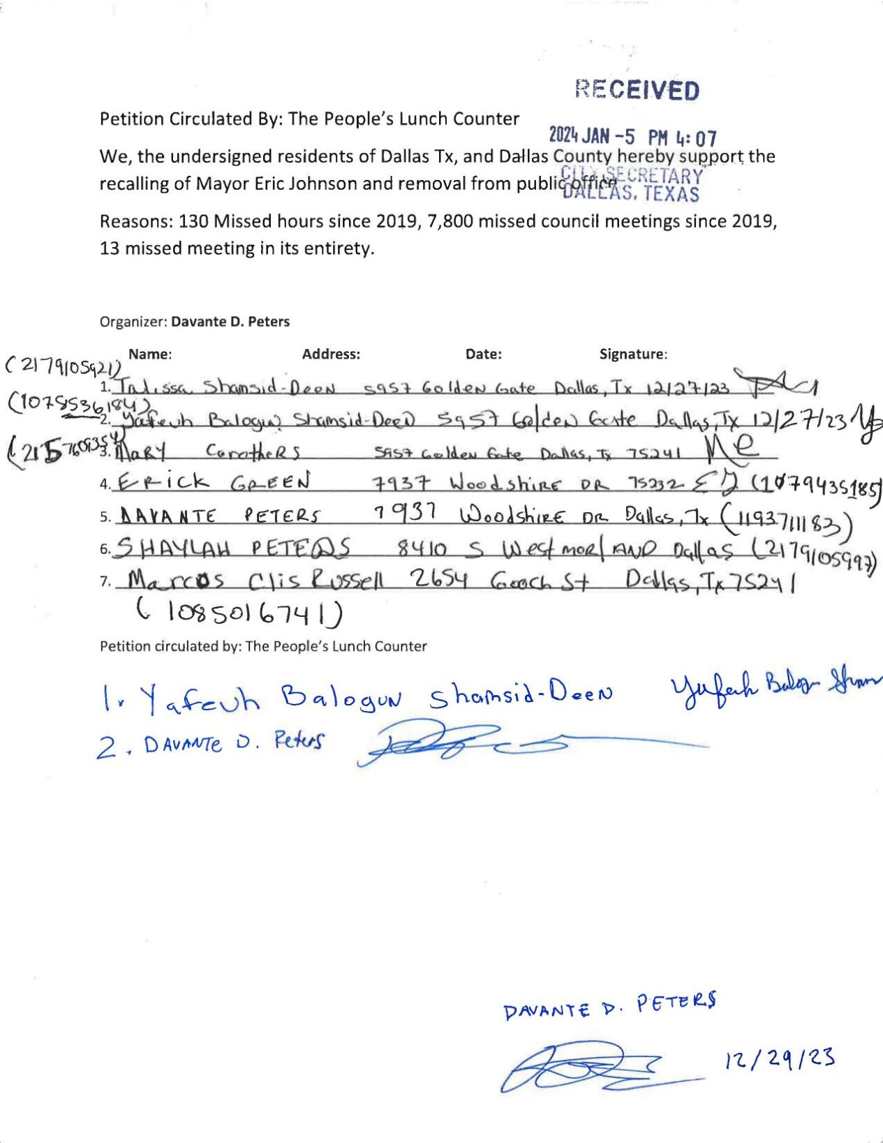 After Party Switch, Dallas Mayor Eric Johnson Faces Recall Petition