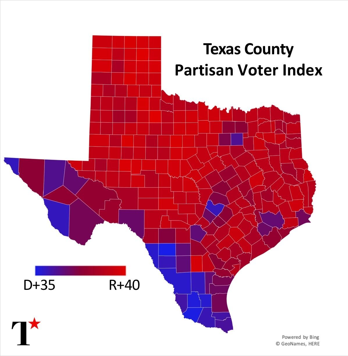 Super Tuesday 2020: The Partisan Voting Index of Texas