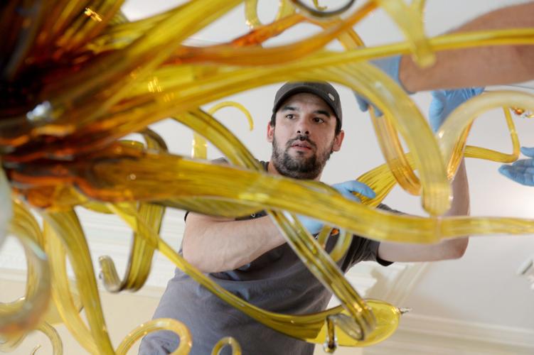 Dale Chihuly exhibit installation at Alamance Arts News