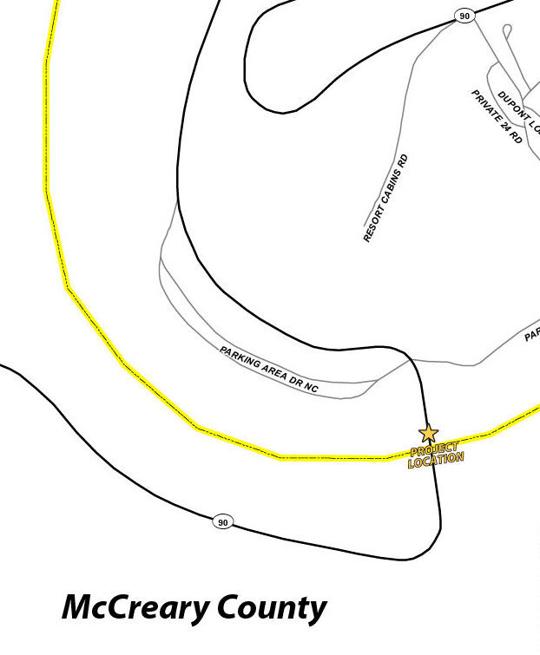 Tree debris removal underway on KY 90 at Whitley/McCreary County line