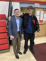 Whitley County’s #1 Fan — Gooch presented with letterman's jacket