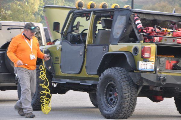 riding a jeep