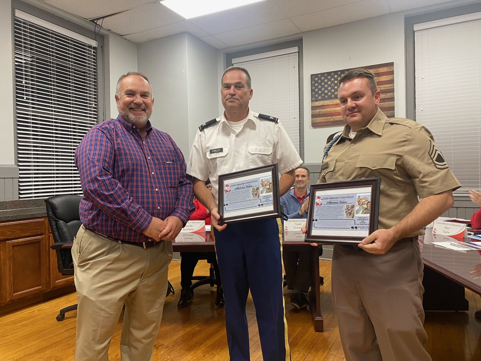 Corbin Board of Education honors JROTC leaders; enjoys excellent test ...