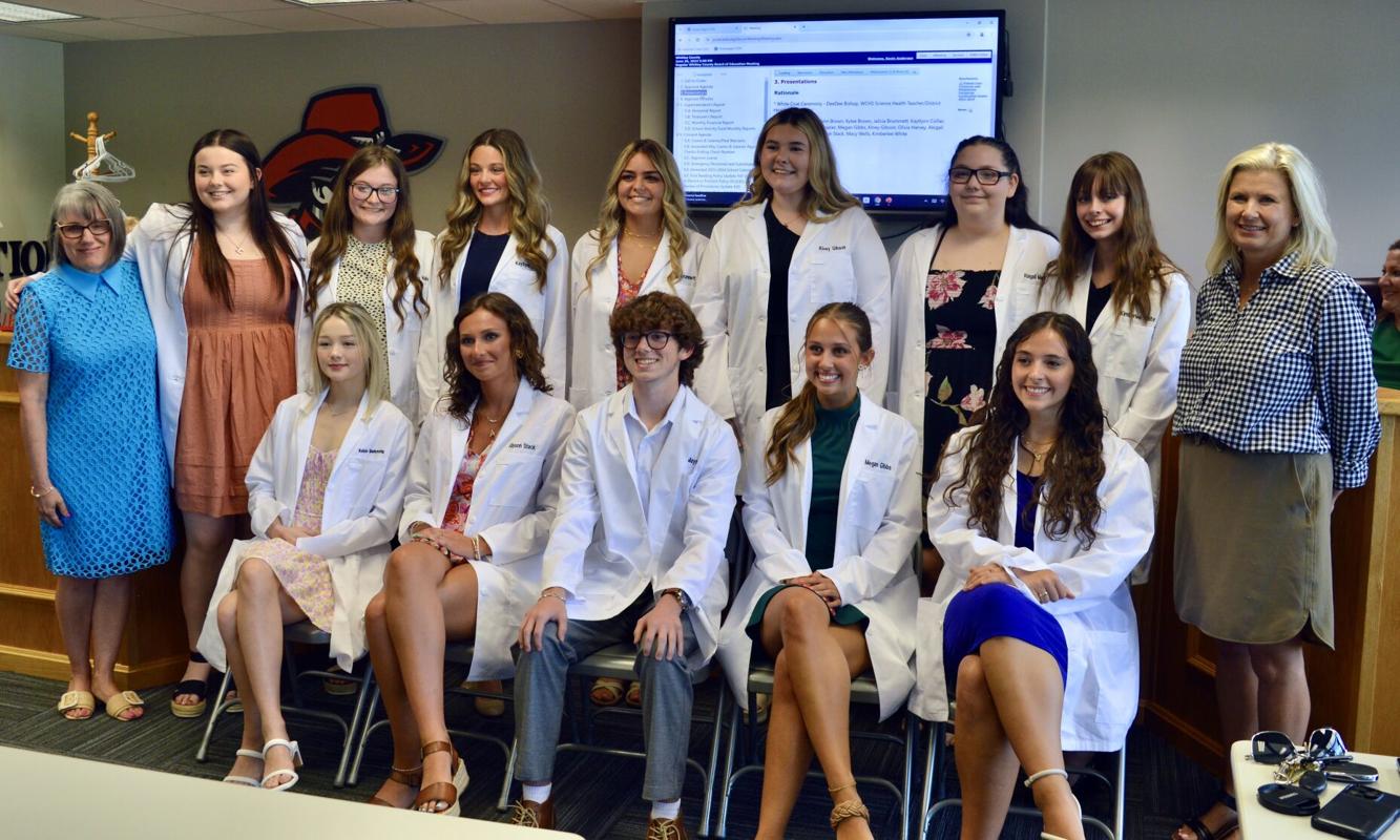 Whitley County school board holds White Coat ceremony for 15 students