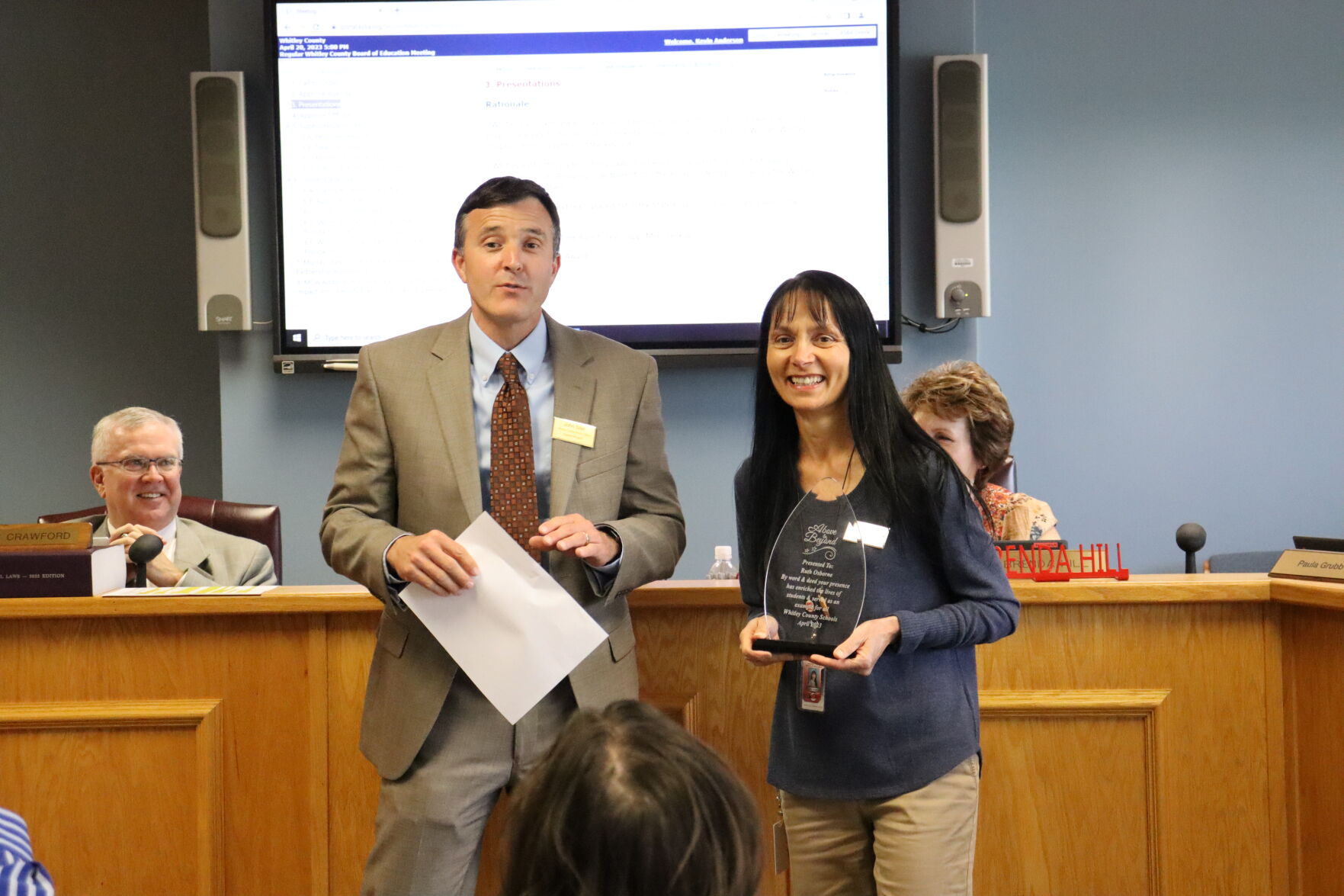 Whitley School Board Honors Outstanding Students And Teacher At April ...