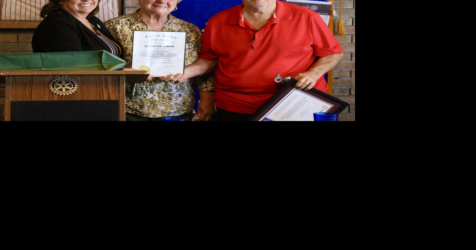 Longtime Corbin Rotarians honored with Corbin Colonel award | News ...