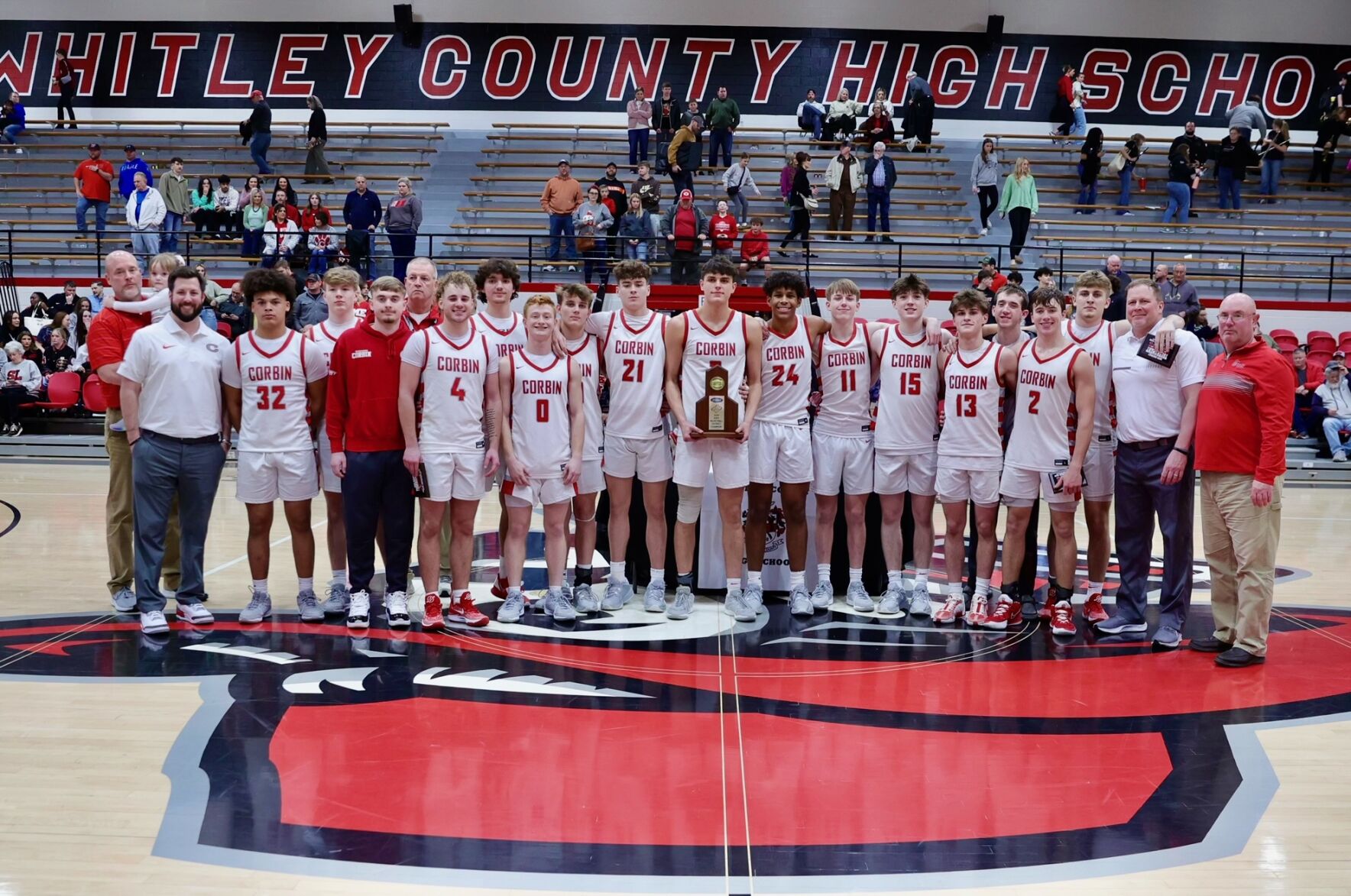Corbin Redhounds Secure 50th District Title with 61-59 Victory over South Laurel