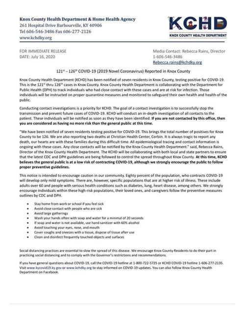 Knox Co Health Department Reports Two Deaths At Christian Health Center In Covid 19 Update News Thetimestribune Com