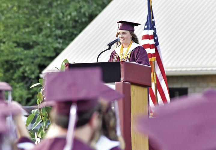 2023 JCHS Graduate Peyton Gentry during Valedictorian speech