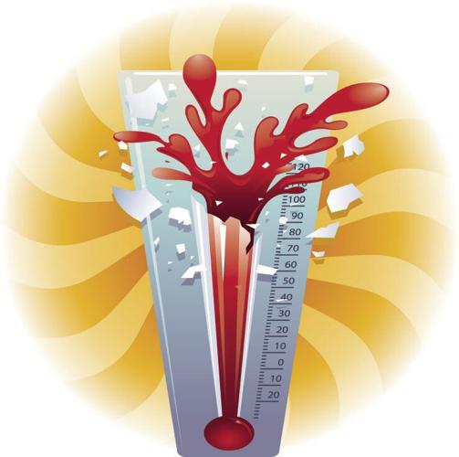 exploding thermometer clip art
