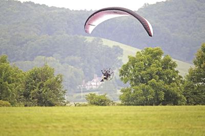 Paraglider at the airport