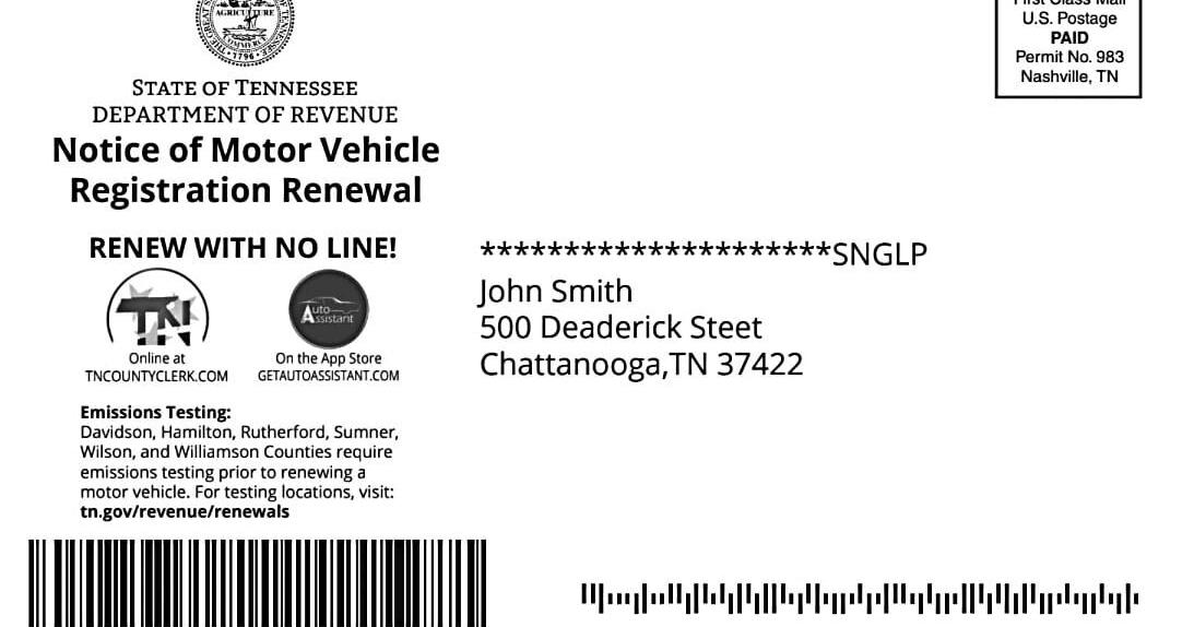 Postcards coming for vehicle registration renewals | News