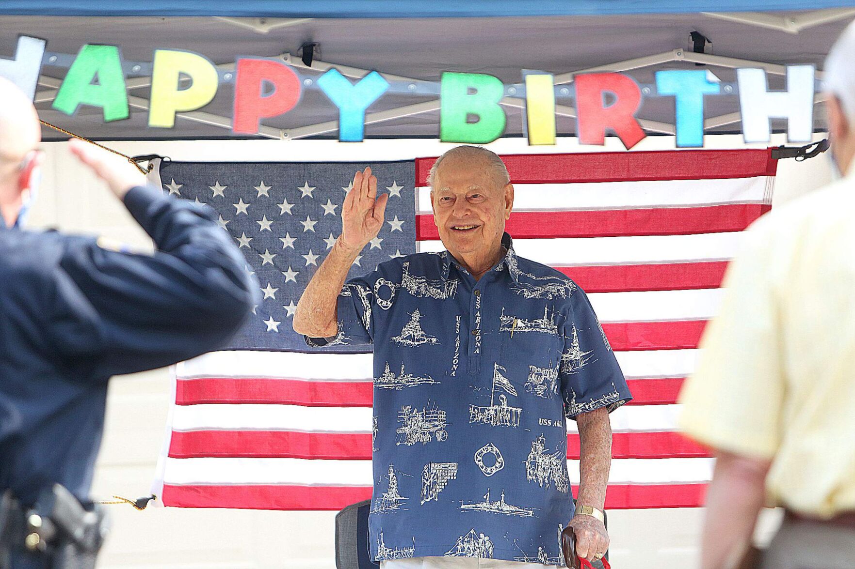 Drive-by Birthday Salute: World War II Veteran And USS Arizona Survivor ...