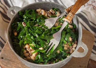 Collard Greens and Black Eyed Peas