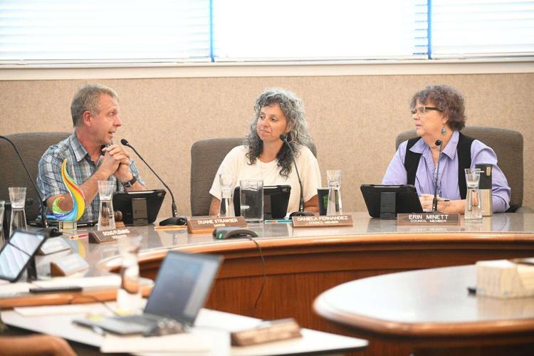 Honored for their service Nevada City Mayor Duane Strawser, Council