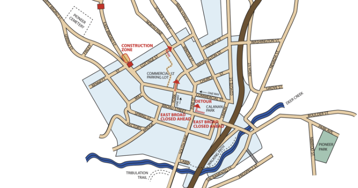 Nevada City Road Closure Notice: East Broad Street