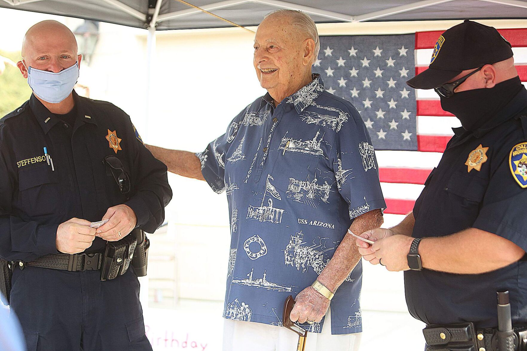 Drive-by Birthday Salute: World War II Veteran And USS Arizona Survivor ...