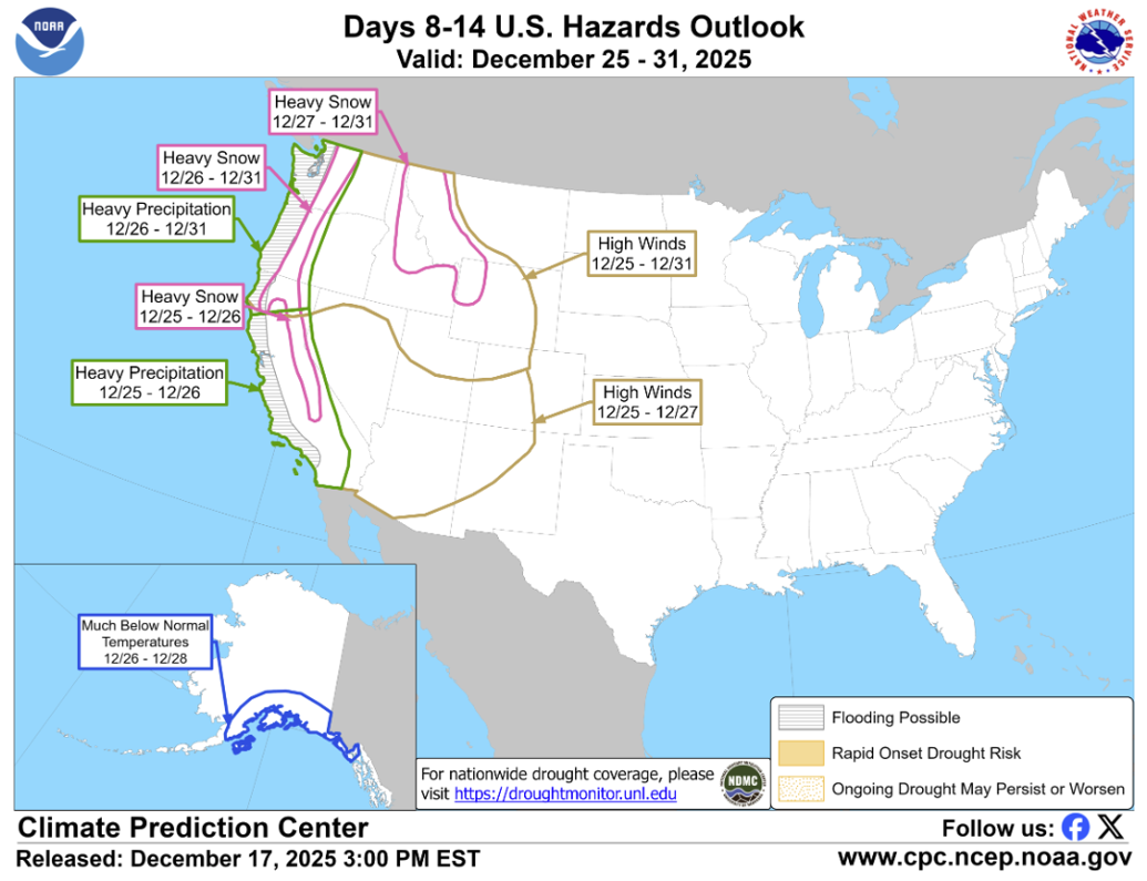 NWS Sacramento: No low snow in immediate forecast. 10-15 inches of rain