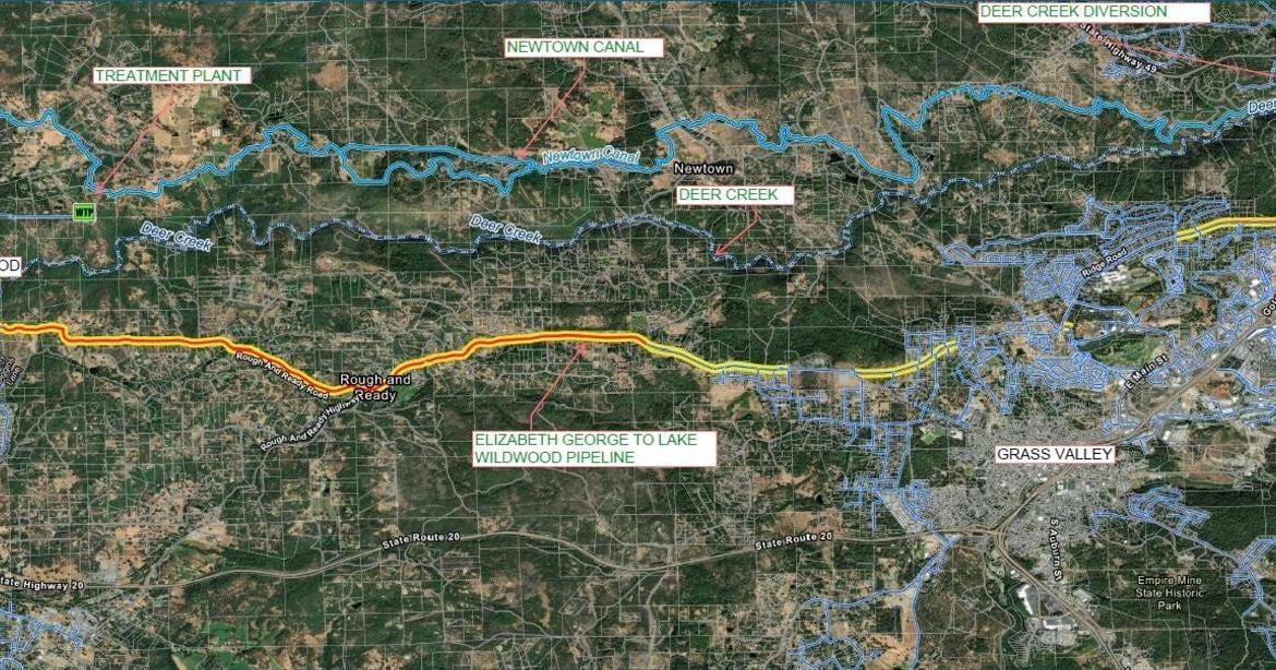 Water pipeline proposed to link Elizabeth George treatment plant and Lake Wildwood: Fire hydrants could benefit Rough and Ready community