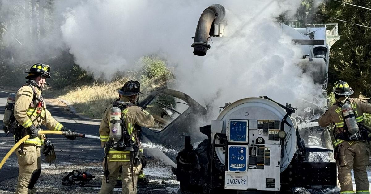 Vehicle fire in Cascade Shores takes out Nevada County sanitation truck