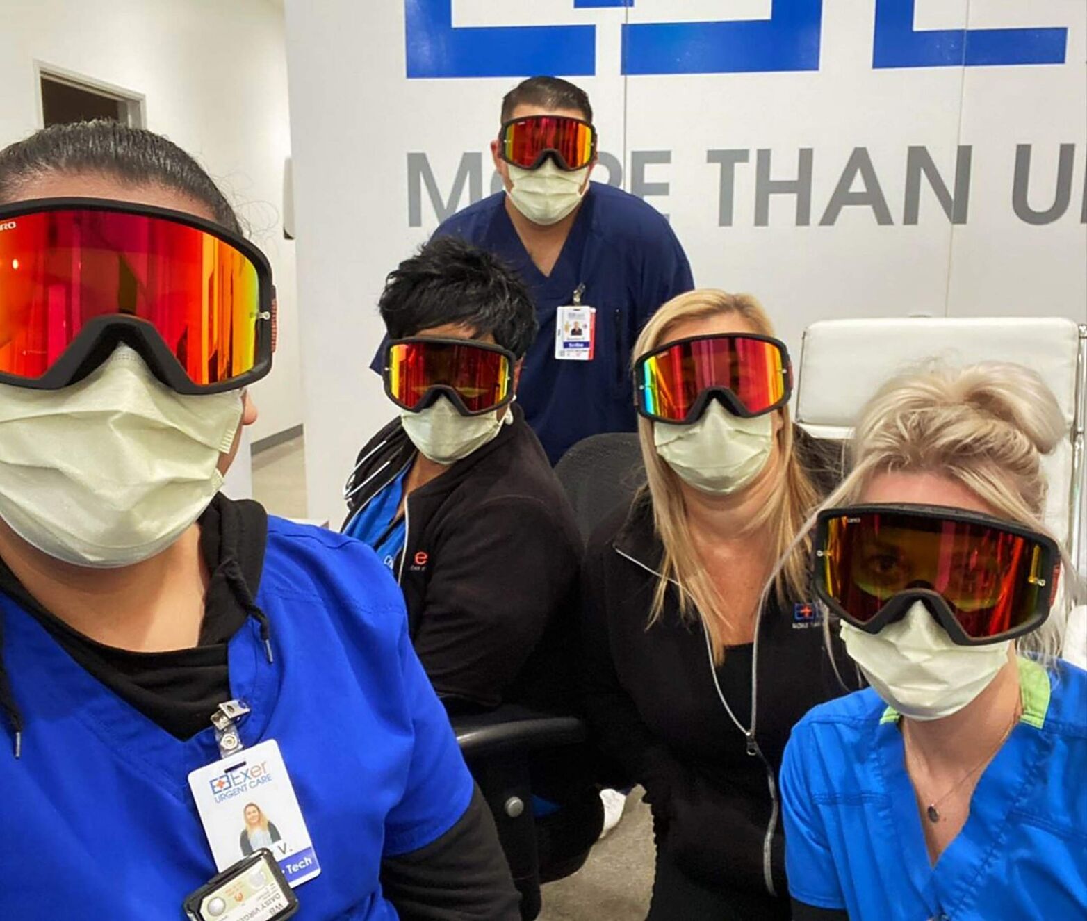 Goggles for Docs Health care workers turn to ski wear in fight