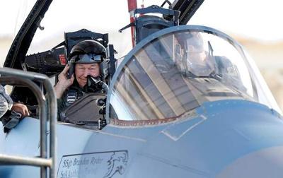 Yeager re-enacts historic flight to break sound barrier