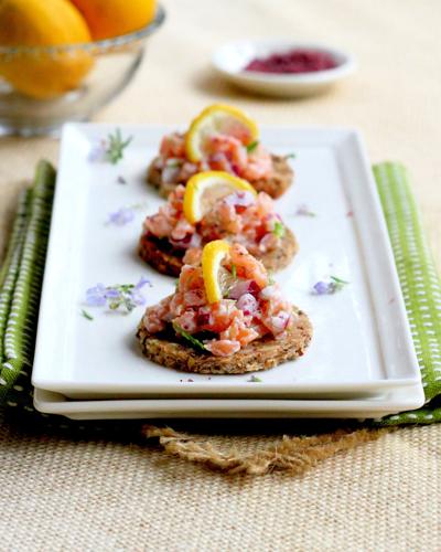 Smoked Salmon Tartare Canapes