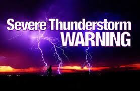 National Weather Service issues severe thunderstorm warning