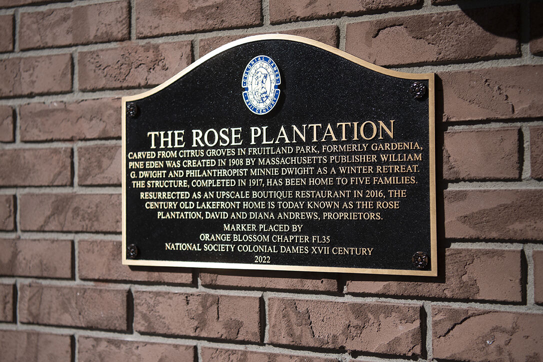 Historical Significance of The Rose Plantation marked with Plaque