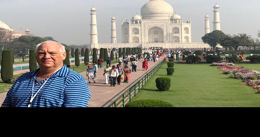 Villager visits iconic landmarks around the world