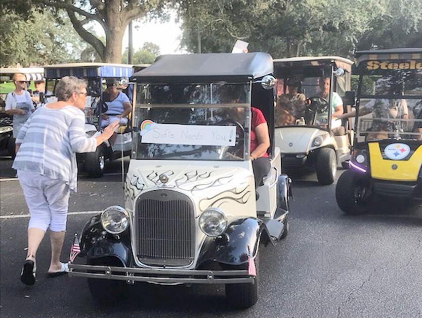 Neighbors Organize Golf Cart Parade for Fellow Villager