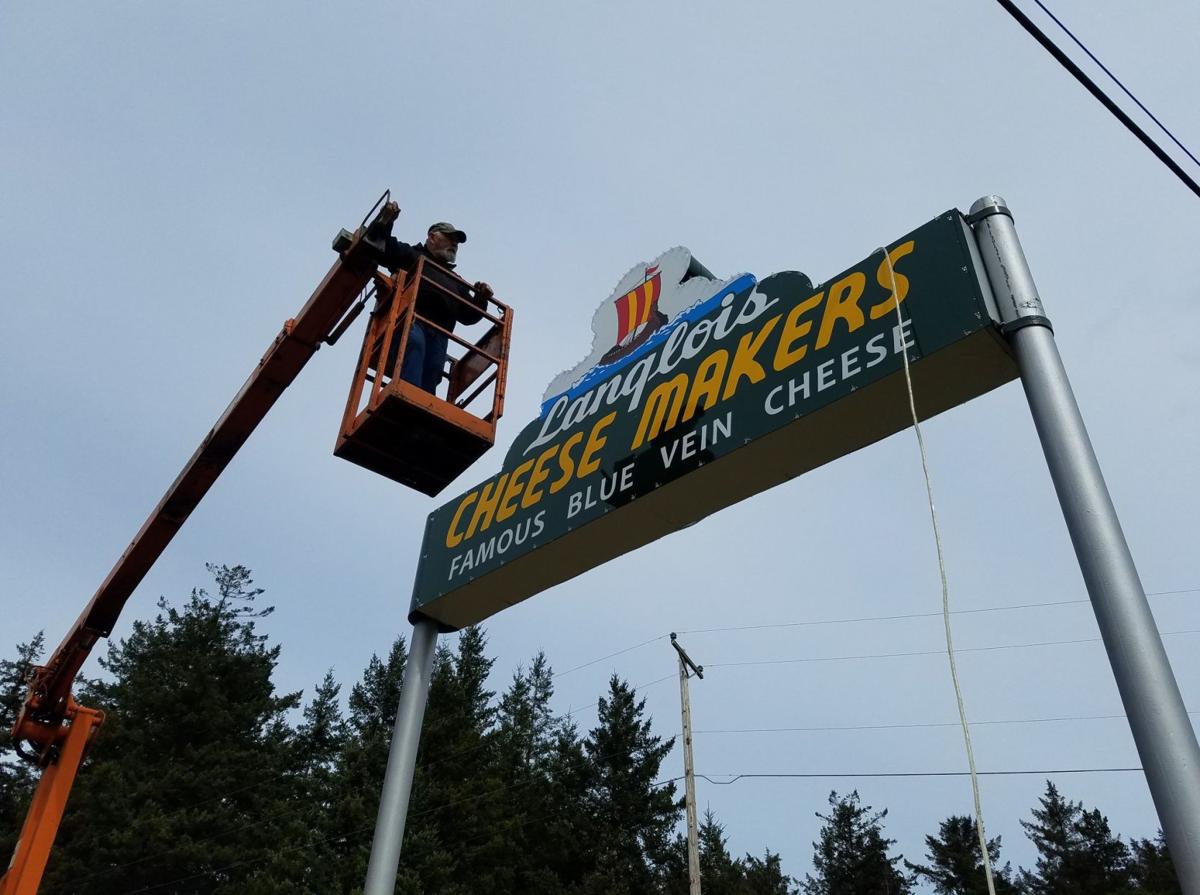 New sign for Langlois Cheese Factory Bandon News