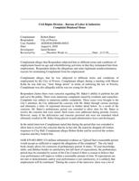 Bureau of Labor & Industry Dismissal memo: Robert Baker