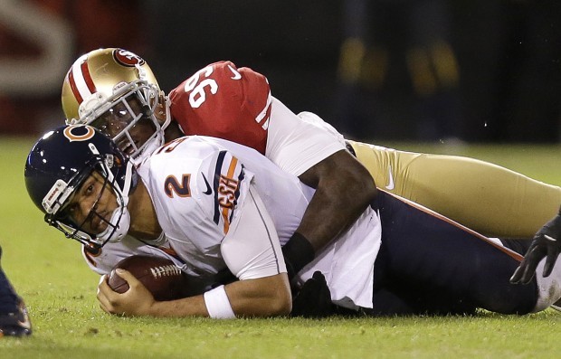 Campbell sacked 6 times, Bears lose 32-7 at 49ers