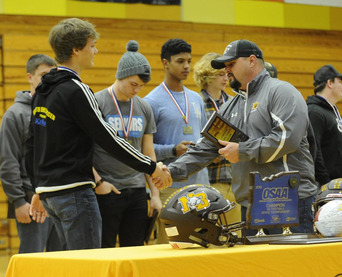 North Bend High School celebrates football championship Photo