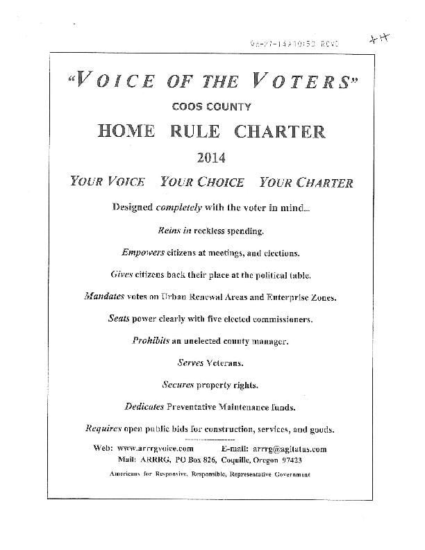 Coos County home rule charter lands on ballot again Government and