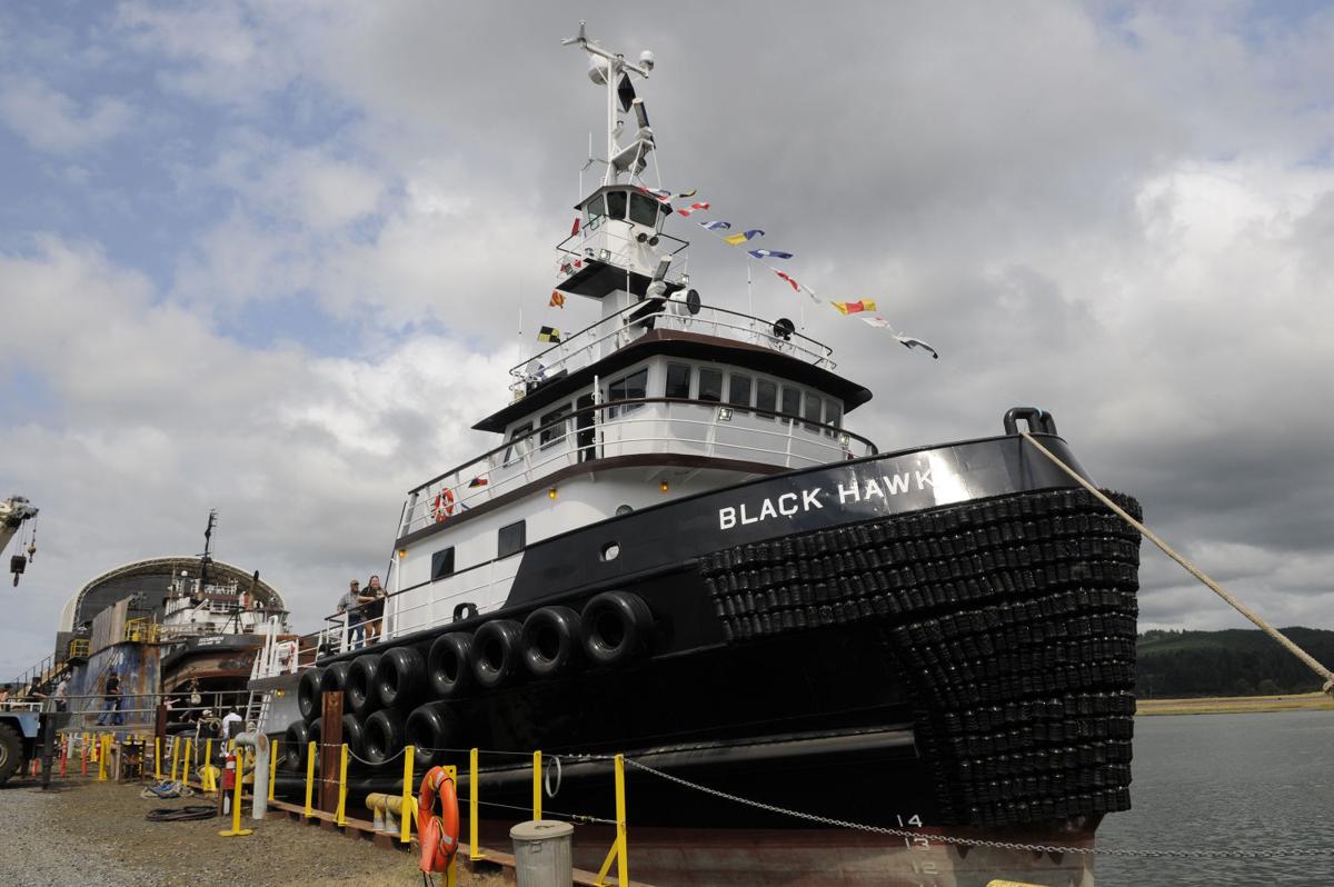 Sause Bros. tug Black Hawk to the fleet with a party Local