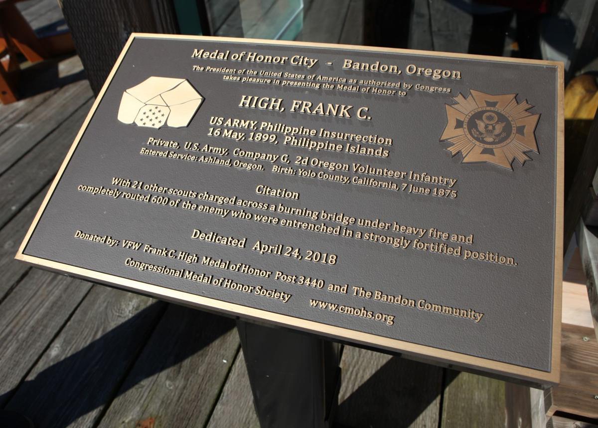 Medal of Honor city plaque installed Bandon News