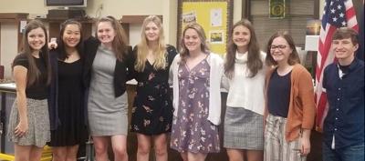 National Honor Society inductees at Bandon High School