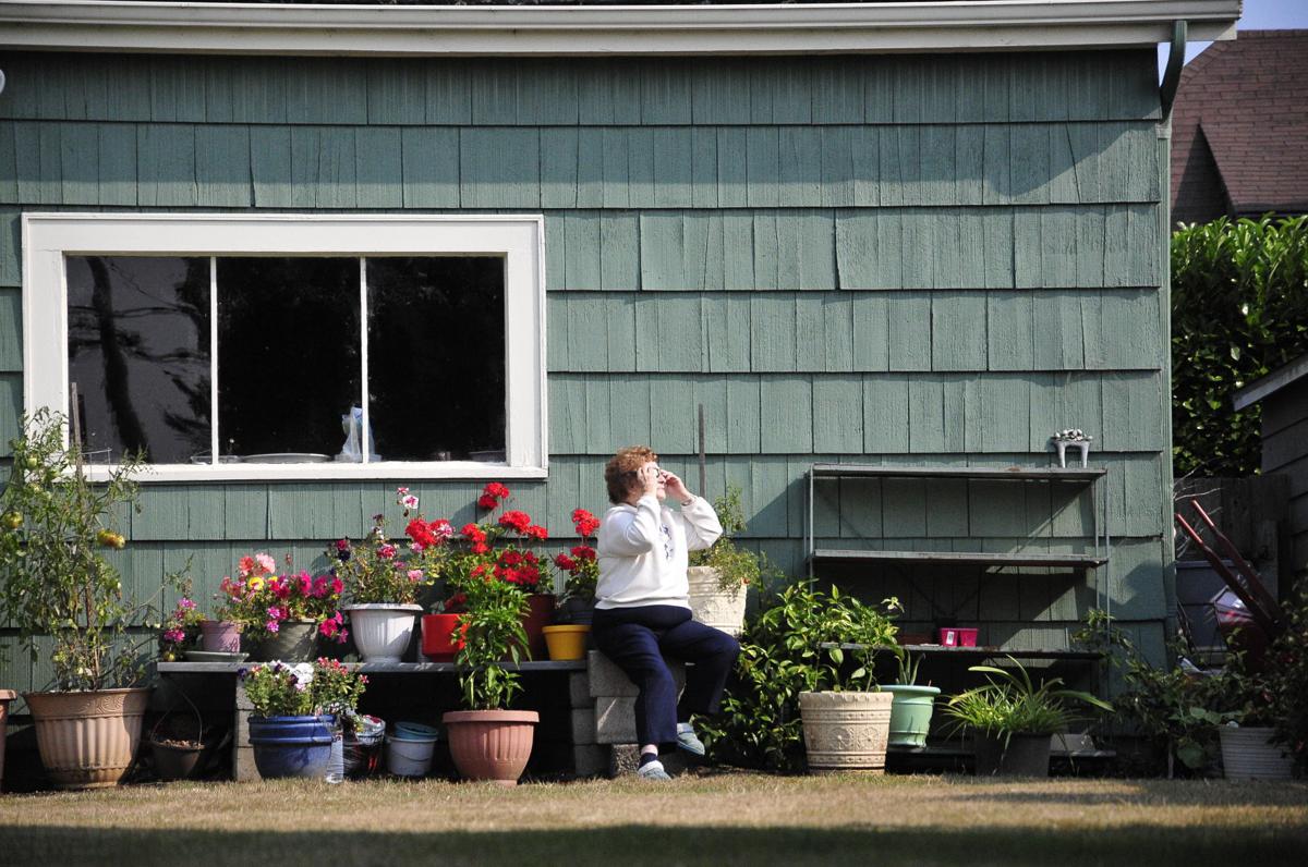 Locals watch eclipse