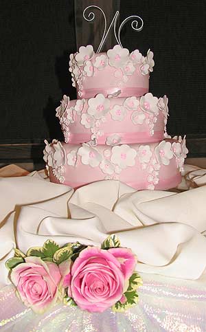 Beautiful big birthday cake and wedding Stock Photo by ©kiriak09 144647583