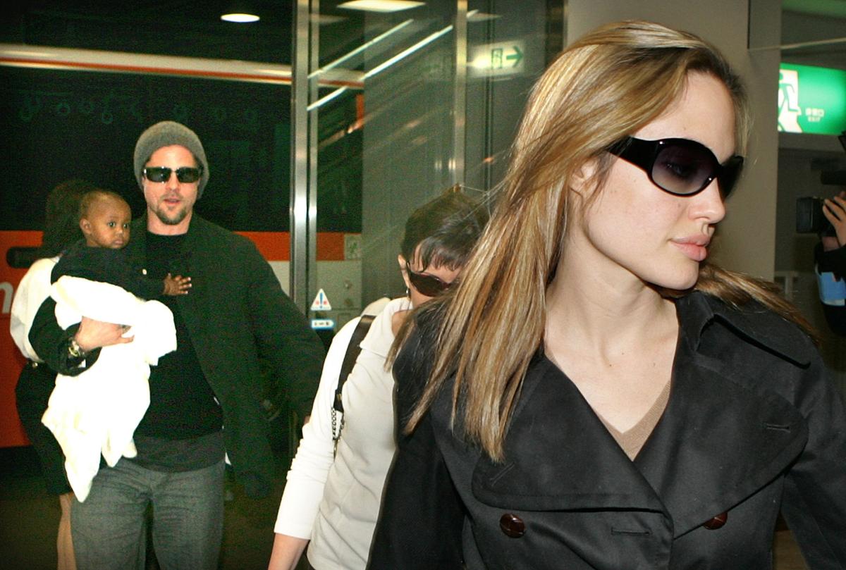 Brad Pitt and Angelina Jolie Arrive At Tokyo Airport With The Family In Tow