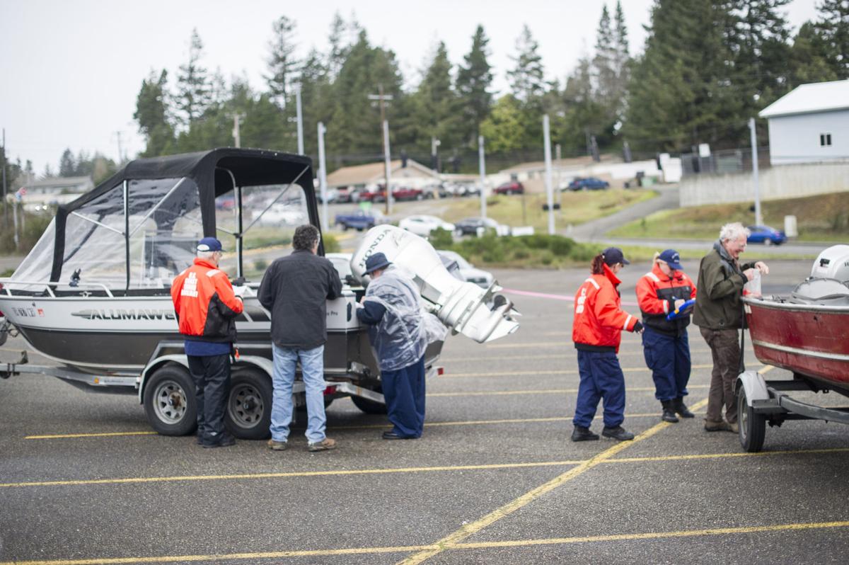 U.S. Coast Guard Auxiliary conducts routine boat safety checkups