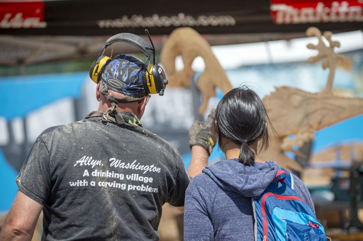 Renowned carvers compete in the 20th annual Chainsaw Carving