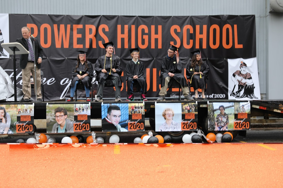 Powers High School holds drivein graduation; seniors celebrated for