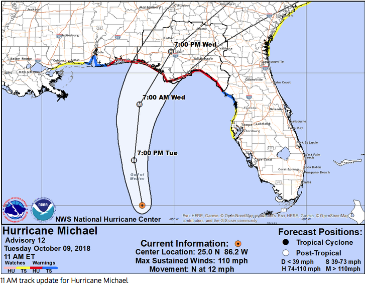Hurricane Landfall Map