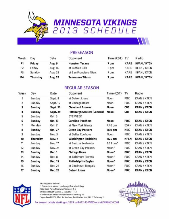 2021-2022 Minnesota Vikings Lock Screen Schedule for iPhone 6-7-8 Plus