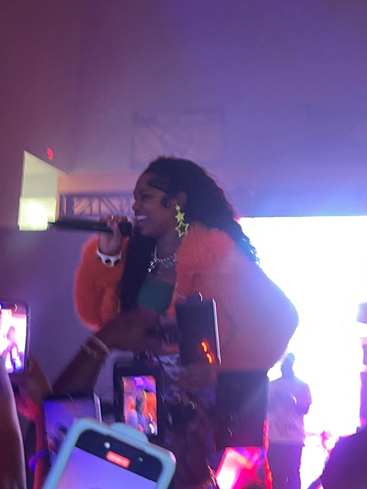 Bunna B performing at pep rally